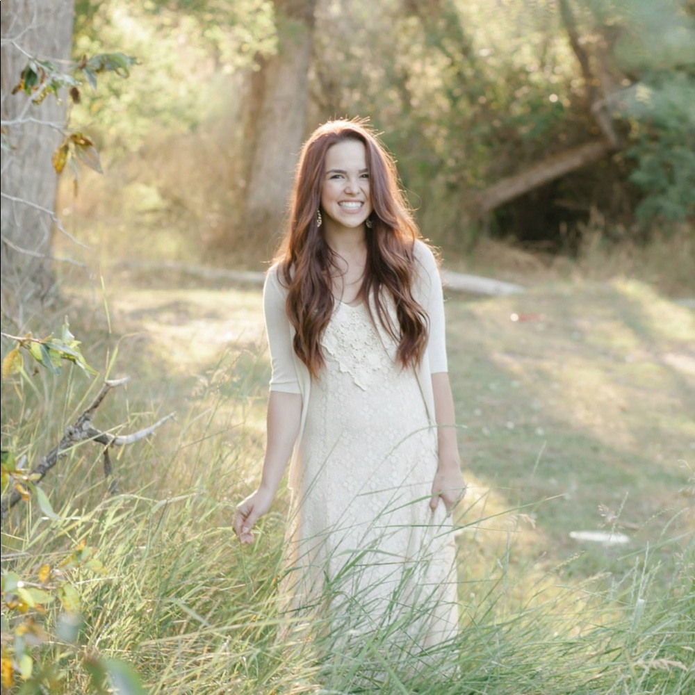 Cream Lace maxi dress